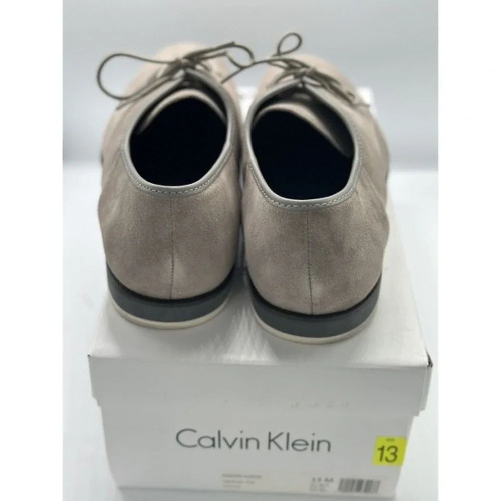 Calvin Klein Brodie‎ Grey Suede Lace Up Oxford Dress Shoes 13M Preppy 06-04